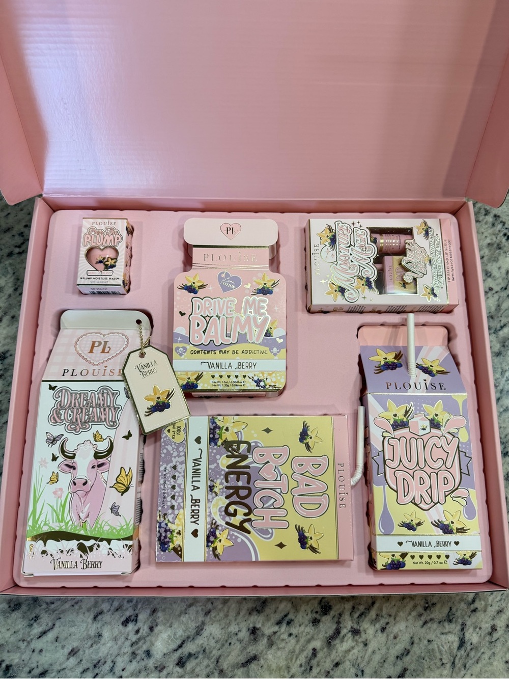 P. LOUISE TLC LIP KIT Vanilla Berry LipSet - Pink Packaging. NEW.